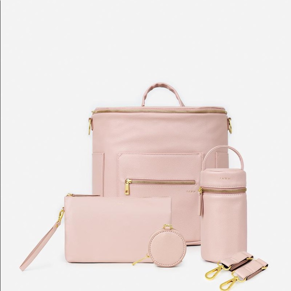 ‘Fawn Design’ The Ultimate Motherhood Bundle Diaper Bag - Blush